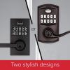 Kwikset SmartCode 917 Keypad Keyless Entry Traditional Residential Electronic Lever Deadbolt Alternative with Tustin Door Handle and SmartKey Security, Venetian Bronze(Matte Black)