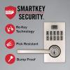 Kwikset SmartCode 917 Keypad Keyless Entry Traditional Residential Electronic Lever Deadbolt Alternative with Tustin Door Handle and SmartKey Security, Venetian Bronze(Polished Chrome)