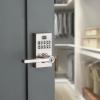 Kwikset SmartCode 917 Keypad Keyless Entry Traditional Residential Electronic Lever Deadbolt Alternative with Tustin Door Handle and SmartKey Security, Venetian Bronze(Satin Nickel)