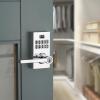 Kwikset SmartCode 917 Keypad Keyless Entry Traditional Residential Electronic Lever Deadbolt Alternative with Tustin Door Handle and SmartKey Security, Venetian Bronze(Polished Chrome)