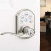 Kwikset Smartcode 912 Z-Wave Plus Keypad Lever Deadbolt Door Lock, One-Touch Locking, and Auto-Lock Enabled with Reversible Tustin Levers and SmartKey Security, Satin Nickel(Satin Nickel)