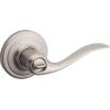 Kwikset Tustin Interior Privacy Door Handle with Lock, Door Lever For Bathroom and Bedroom, Satin Nickel Reversible Keyless Turn Lock, with Microban Protection