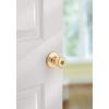 Kwikset Tylo Entry Door Knob with Lock and Key, Secure Keyed Handle Exterior Doorlock, Doorknob For Front Entrance and Bedrooms in Polished Brass