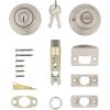 Kwikset Tylo Entry Door Knob with Lock and Key, Secure Keyed Handle Exterior, Front Entrance and Bedroom, Satin Nickel, Pick Resistant SmartKey Rekey Security and Microban