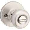Kwikset Tylo Entry Door Knob with Lock and Key, Secure Keyed Handle Exterior, Front Entrance and Bedroom, Satin Nickel, Pick Resistant SmartKey Rekey Security and Microban