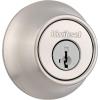 Kwikset 660 Deadbolt Deadbolt Lock, Polished Chrome Round Exterior Keyed Front Entry Door, Single Cylinder Dead Bolt(Satin Nickel)