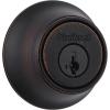 Kwikset 660 Deadbolt Deadbolt Lock, Polished Chrome Round Exterior Keyed Front Entry Door, Single Cylinder Dead Bolt(Venetian Bronze)