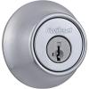 Kwikset 660 Deadbolt Deadbolt Lock, Satin Chrome Round Exterior Keyed Front Entry Door, Single Cylinder Dead Bolt(Satin Chrome)