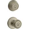 Kwikset 690T 5 SMT 6AL RCS 690 Tylo Keyed Entry Knob and Single Cylinder Deadbolt Comob Pack, Antique Brass