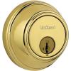 Kwikset 817 Deadbolt Deadbolt Lock, Venetian Bronze Round Exterior Keyed Front Entry Door, Pick Resistant SmartKey Rekey Security, Single Cylinder Dead Bolt(Polished Brass)