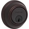 Kwikset 817 Deadbolt Deadbolt Lock, Venetian Bronze Round Exterior Keyed Front Entry Door, Pick Resistant SmartKey Rekey Security, Single Cylinder Dead Bolt(Venetian Bronze)