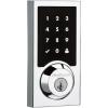 Kwikset 916 Keyless Entry Touchscreen SmartCode Electronic Deadbolt Smart Lock featuring SmartKey Security and ZigBee 3.0 Technology in Contemporary Polished Chrome, Zigbee Hub sold seperately