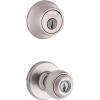Kwikset 96900-320 Polo Entry Knob and Single Cylinder Deadbolt Combo Pack in Satin Nickel(Satin Nickel)
