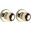 Kwikset Abbey Interior Passage Door Knob, Handle For Closet and Hallway Doors, Non-Locking Doorknob in Polished Brass