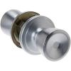 Kwikset Abbey Interior Privacy Door Knob with Lock, Door Handle For Bathroom and Bedroom, Polished Brass Keyless Turn Lock Doorknob(Satin Chrome)
