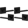 Kwikset Casey Interior Passage Door Handle 2 Pack, Lever for Closet and Hallway Doors, Reversible Non-Locking Handle Lever, Matte Black, with Microban Protection