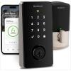 Kwikset Halo Select Smart Lock Keyless Entry Door Lock Wi-Fi and Matter Enabled Deadbolt No Hub Needed, Geofence Auto-Unlock, Grade AAA Certified, Easy Install, Matte Black Lifetime Finish Warranty(Satin Nickel)