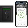 Kwikset Halo Touch Fingerprint Wi-Fi Smart Lock, Keyless Entry Door Low Profile Deadbolt, Geofence Auto-Unlock, Grade AAA Certified, No Hub Easy Install, Matte Black Lifetime Finish Warranty, Square(Matte Black)