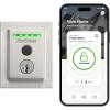 Kwikset Halo Touch Fingerprint Wi-Fi Smart Lock, Keyless Entry Door Low Profile Deadbolt, Geofence Auto-Unlock, Grade AAA Certified, No Hub Easy Install, Matte Black Lifetime Finish Warranty, Square(Satin Nickel)