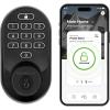 Kwikset Halo Wi-Fi Smart Lock, Keyless Entry Door Deadbolt, Geofence Auto-Unlock, Grade AAA Certified, No Hub Easy Install, Matte Black Lifetime Finish Warranty, Backlit Keypad(Matte Black)
