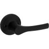 Kwikset Henley Interior Privacy Door Handle with Lock, Door Lever For Bathroom and Bedroom, Matte Black Reversible Keyless Turn Lock, with Microban Protection(Matte Black)