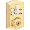 Kwikset Home Connect 620 Smart Lock Deadbolt with Z-Wave Technology, Works with Ring Alarm, Samsung Smartthings and More, Z-Wave Hub Required, Contemporary Design in Venetian Bronze(Polished Brass)