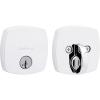Kwikset Midtown Deadbolt Lock, Matte Black Modern Exterior Keyed Front Entry Door, Pick Resistant SmartKey Rekey Security, Single Cylinder Dead Bolt, with Microban Protection(Polished Chrome)