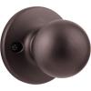 Kwikset Polo Dummy Door Knob, Single Sided Handle for Closets, French Double Doors, and Pantry, Satin Nickel Non-Turning Interior Push/Pull Door Knob, with Microban Protection(Venetian Bronze)
