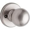 Kwikset Polo Dummy Door Knob, Single Sided Handle for Closets, French Double Doors, and Pantry, Satin Nickel Non-Turning Interior Push/Pull Door Knob, with Microban Protection(Satin Nickel)