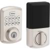 Kwikset Powerbolt 250 10-Button Keypad Venetian Bronze Transitional Electronic Deadbolt Door Lock, Featuring Convenient Keyless Entry, Customizable User Codes and Auto Locking(Satin Nickel)