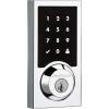 Kwikset SmartCode 916 Z-Wave Smart Lock, Keyless Entry Ring Compatible Door Lock, Touchscreen Electronic Deadbolt, SmartKey Re-Key Security, Smart Hub Required, Contemporary Satin Nickel(Polished Chrome)