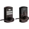 Kwikset SmartCode 917 Keypad Keyless Entry Traditional Residential Electronic Lever Deadbolt Alternative with Tustin Door Handle and SmartKey Security, Venetian Bronze(Venetian Bronze)