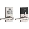 Kwikset SmartCode 917 Keypad Keyless Entry Traditional Residential Electronic Lever Deadbolt Alternative with Tustin Door Handle and SmartKey Security, Venetian Bronze(Satin Nickel)