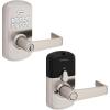 Kwikset SmartCode 955 Pembroke Light Commercial 10-Button Keypad Electronic Lever, Featuring Convenient Keyless Entry, 3-Year Batter Life and High Traffic Durability Satin Chrome(Satin Nickel)