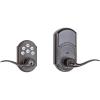 Kwikset Smartcode 912 Z-Wave Plus Keypad Lever Deadbolt Door Lock, One-Touch Locking, and Auto-Lock Enabled with Reversible Tustin Levers and SmartKey Security, Satin Nickel(Venetian Bronze)