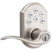 Kwikset Smartcode 912 Z-Wave Plus Keypad Lever Deadbolt Door Lock, One-Touch Locking, and Auto-Lock Enabled with Reversible Tustin Levers and SmartKey Security, Satin Nickel(Satin Nickel)