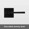Kwikset 91540-034 Lisbon Door Handle Lever with Modern Contemporary Slim Square Design for Home Hallway or Closet Passage in Iron, Matte Black(Matte Black)