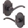 Kwikset Austin Interior Privacy Door Handle with Lock, Door Lever For Bathroom and Bedroom, Venetian Bronze Reversible Keyless Turn Lock, with Microban Protection