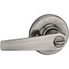 Kwikset Delta Interior Passage Door Handle, Lever For Closet and Hallway Doors, Reversible Non-Locking Handle Lever, Satin Chrome(Antique Nickel)