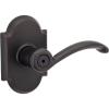 Kwikset Austin Interior Privacy Door Handle with Lock, Door Lever For Bathroom and Bedroom, Venetian Bronze Reversible Keyless Turn Lock, with Microban Protection