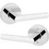 Kwikset Milan Interior Passage Door Handle, Lever For Closet and Hallway Doors, Reversible Non-Locking Handle Lever, Polished Chrome