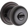 Kwikset Hancock Interior Passage Door Knob, Handle For Closet and Hallway Doors, Non-Locking Doorknob in Satin Nickel, with Microban Protection(Venetian Bronze)