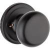 Kwikset Hancock Interior Passage Door Knob, Handle For Closet and Hallway Doors, Non-Locking Doorknob in Satin Nickel, with Microban Protection(Matte Black)