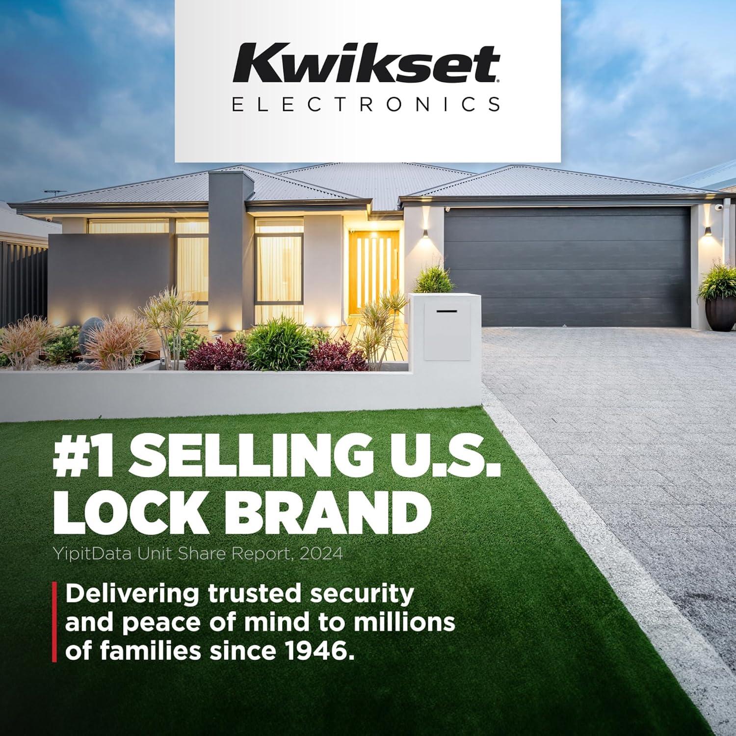 imageKwikset Halo Select Plus Satin Nickel Touchscreen Apple Home Keys TaptoUnlock WiFi and Matter Enabled Smart Lock Deadbolt with Door Status Sensor and Intrusion DetectionMatte Black