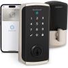 Kwikset Halo Select Plus Satin Nickel Touchscreen Apple Home Keys Tap-to-Unlock, Wi-Fi and Matter Enabled Smart Lock Deadbolt with Door Status Sensor and Intrusion Detection(Satin Nickel)
