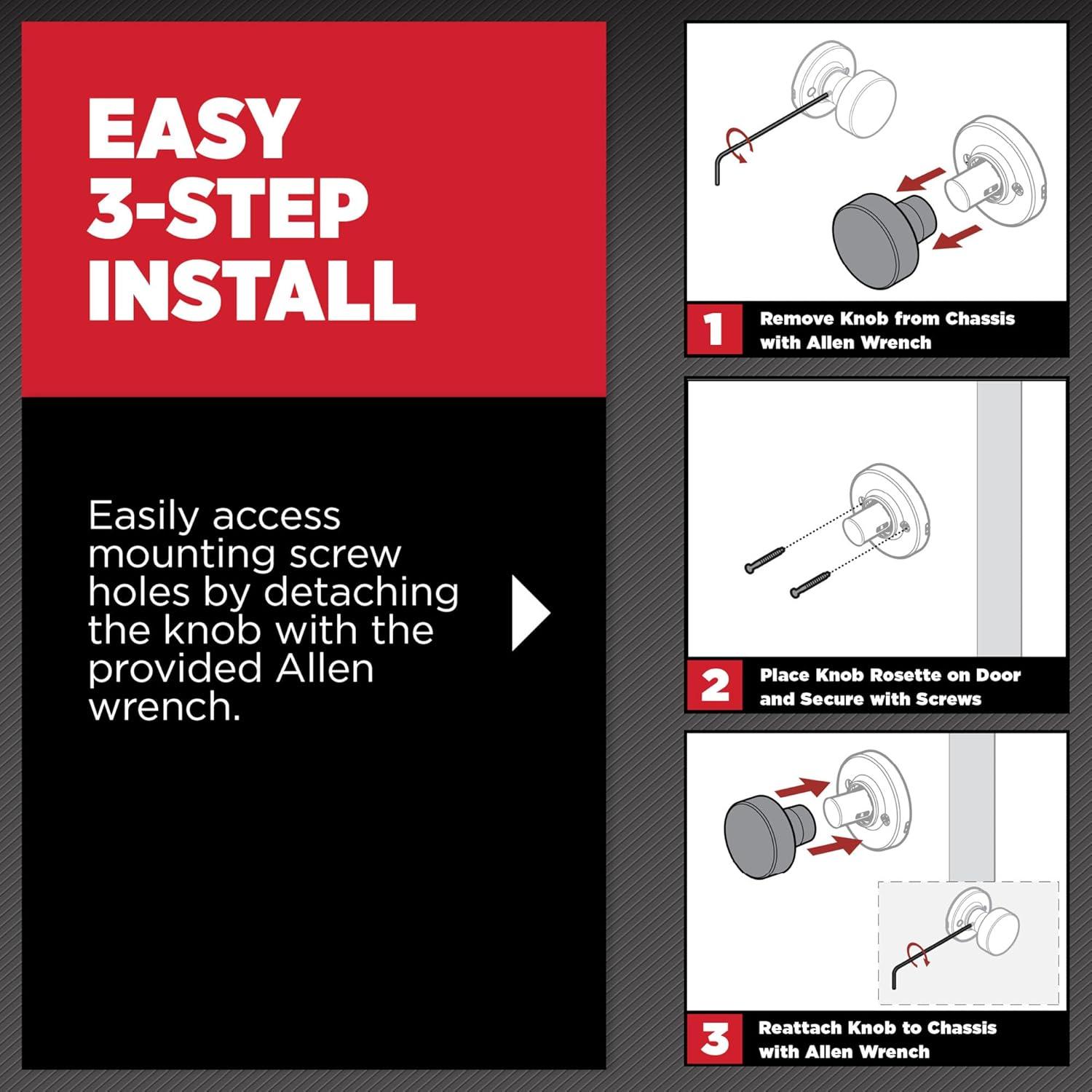 imageKwikset Pismo Dummy Door Knob Single Sided Handle for Closets French Double Doors and Pantry Satin Brass Square NonTurning Interior PushPull Door Knob Microban Protection