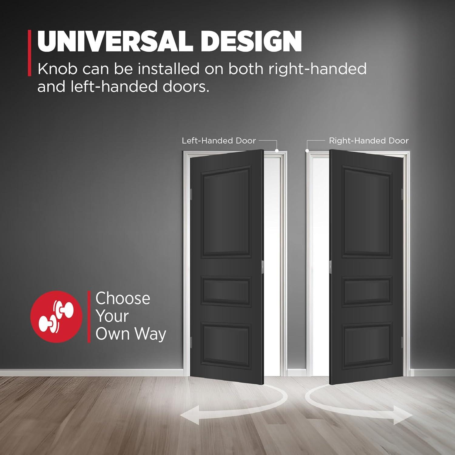 imageKwikset Pismo Dummy Door Knob Single Sided Handle for Closets French Double Doors and Pantry Satin Brass Square NonTurning Interior PushPull Door Knob Microban Protection