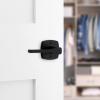 Kwikset Tripoli Lever Interior Privacy Door Handle with Lock, Door Lever For Bathroom and Bedroom, Matte Black Reversible Keyless Turn Lock, with Microban Protection(Matte Black)