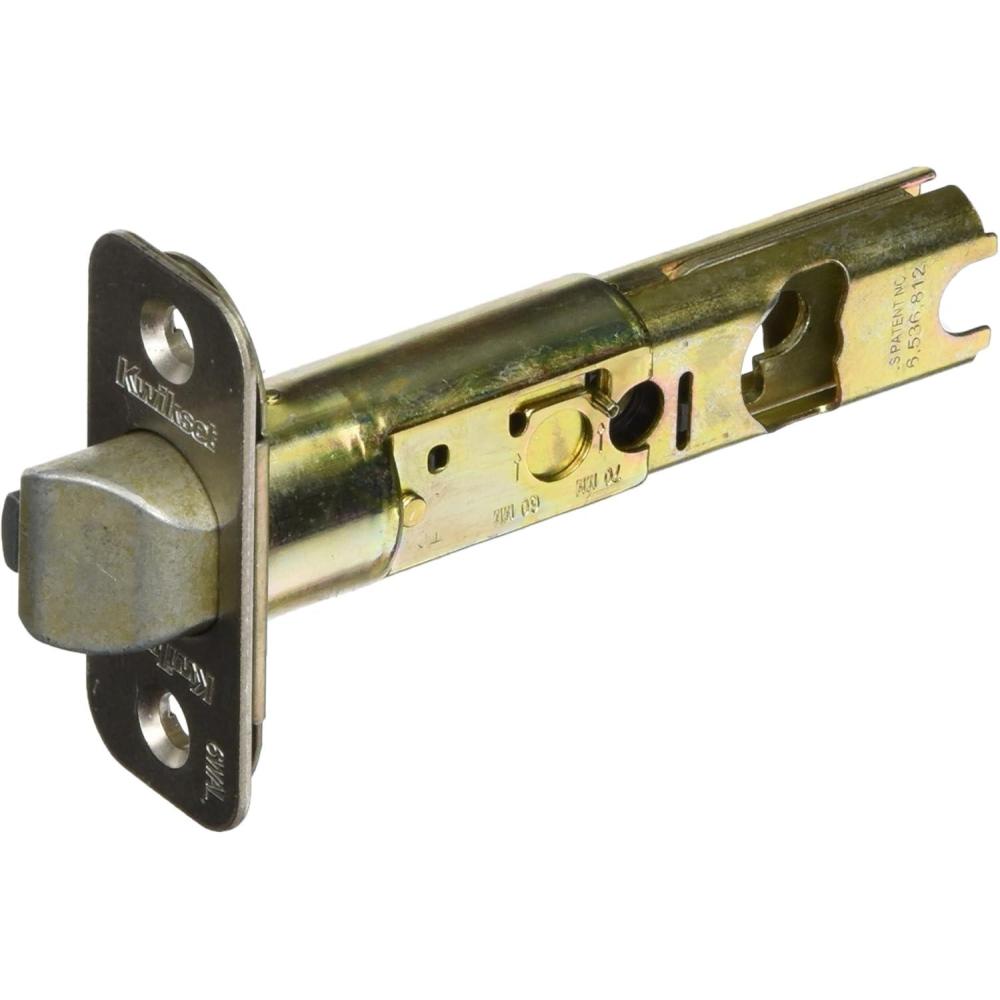 imageKwikset 8224715 Adjustable Radius Deadlatch Brass Finish
