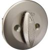 Kwikset 663 Deadbolt Unkeyed Deadbolt Lock, Satin Nickel Round Interior Turn Piece for Front Entry Door, with Latch and Adapter, No Exterior Assembly